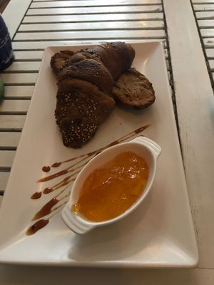 quinoa croissant vegan at Sanissimo - Opera in Madrid