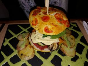 Vegi Burger at Sanissimo - Opera in Madrid