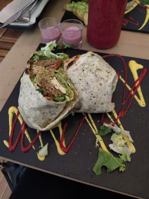 Vegan wrap at Sanissimo - Opera in Madrid