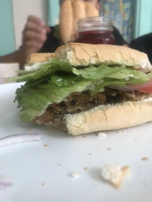 Torta milanesa at Vegarum in Monterrey