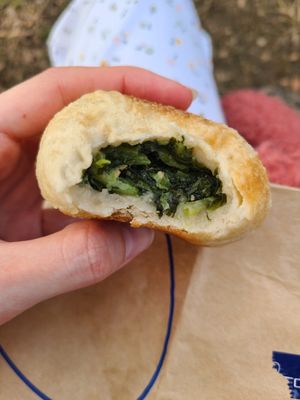 Oyaki nozawana at Irohado in Nagano