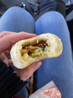 Mixed vegetable oyaki  at Irohado in Nagano