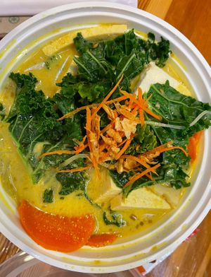 golden temple soup   at Chau VeggiExpress - Granville Island Stall in Vancouver