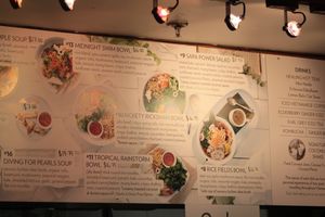 Half the menu   at Chau VeggiExpress - Granville Island Stall in Vancouver