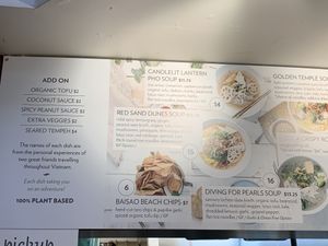 Some options at Chau VeggiExpress - Granville Island Stall in Vancouver