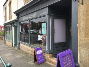 outside at Annapurna Cafe in Bedlington