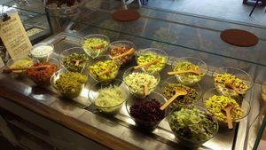 Delicious salads at Kiez Vegan - Warschauer Str in Berlin