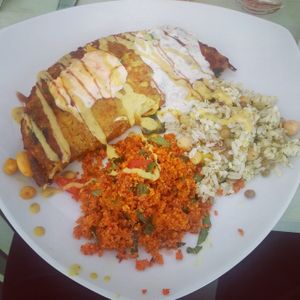 Vegan omelet  at Kiez Vegan - Warschauer Str in Berlin