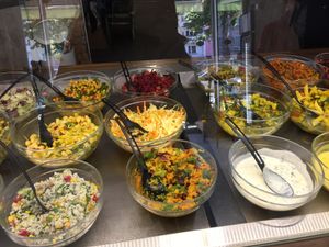 side salads to choose from at Kiez Vegan - Warschauer Str in Berlin