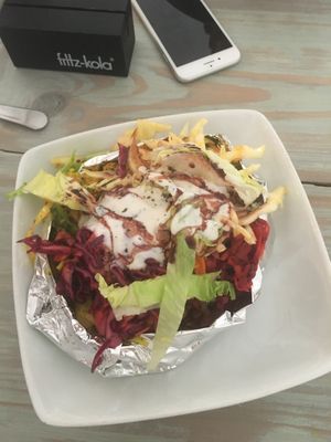 Ofenkartoffel mit Salaten at Kiez Vegan - Warschauer Str in Berlin