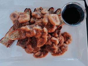 French toast at Leaf Vegetarian Restaurant in Boulder