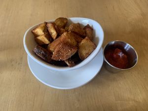 Home style potato side  at Leaf Vegetarian Restaurant in Boulder