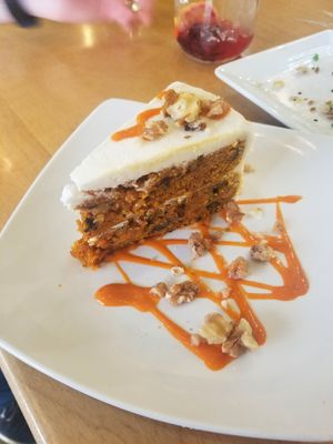 Carrot cake at Leaf Vegetarian Restaurant in Boulder
