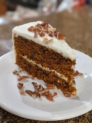 Carrot cake at Leaf Vegetarian Restaurant in Boulder