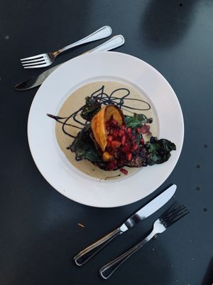 Jamaican jerk tempeh  at Leaf Vegetarian Restaurant in Boulder