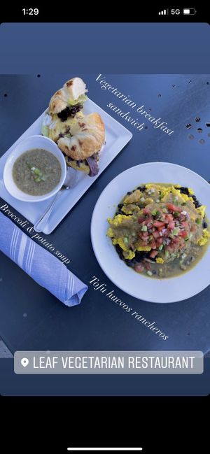 Breakfast  at Leaf Vegetarian Restaurant in Boulder