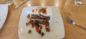 Carrot cake at Leaf Vegetarian Restaurant in Boulder