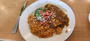 Enchilada at Leaf Vegetarian Restaurant in Boulder