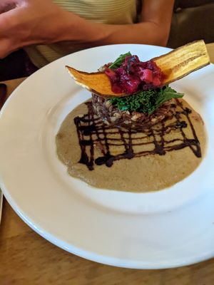 Jamaican tempeh at Leaf Vegetarian Restaurant in Boulder