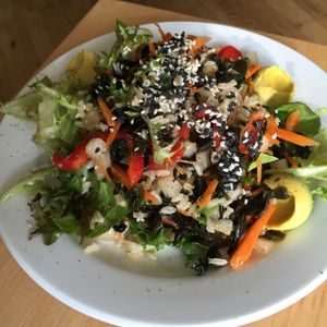 sushi salad at Leaf Vegetarian Restaurant in Boulder