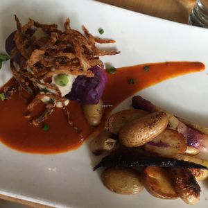 stuffed cabbage at Leaf Vegetarian Restaurant in Boulder
