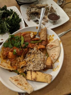 Veggie masala, unfortunately, a little eaten into already! at Leaf Vegetarian Restaurant in Boulder