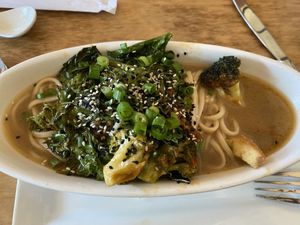 Udon noodles  at Leaf Vegetarian Restaurant in Boulder