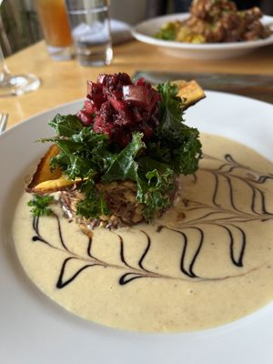 Jamaican Jerk Tempeh  at Leaf Vegetarian Restaurant in Boulder