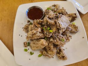 The oyster mushroom app at Leaf Vegetarian Restaurant in Boulder