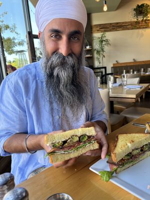 Vegan blt  at Leaf Vegetarian Restaurant in Boulder