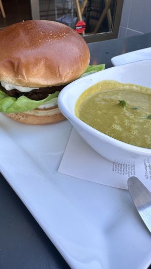 Crab Cake sandwich   at Leaf Vegetarian Restaurant in Boulder