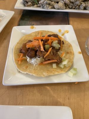 Buffalo cauliflower taco  at Leaf Vegetarian Restaurant in Boulder