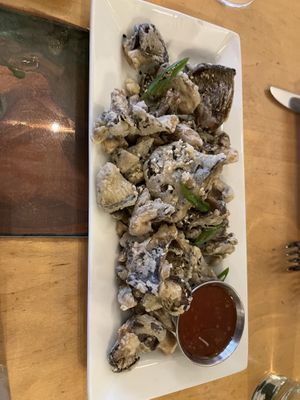 Calamari oyster mushrooms  at Leaf Vegetarian Restaurant in Boulder