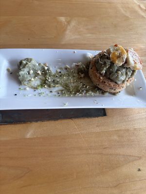 Pandan banana tart  at Leaf Vegetarian Restaurant in Boulder