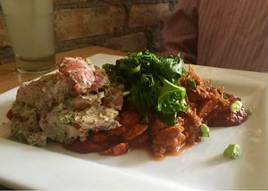 BBQ seitan at Leaf Vegetarian Restaurant in Boulder