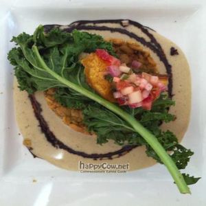 Jerk Tempeh at Leaf Vegetarian Restaurant in Boulder