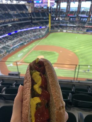 Hot dog at Visiting Vegan in Arlington