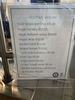 Menu at Visiting Vegan in Arlington