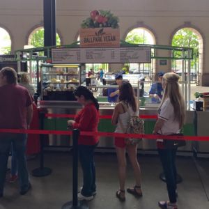 the cart outside of section 16 at Visiting Vegan in Arlington