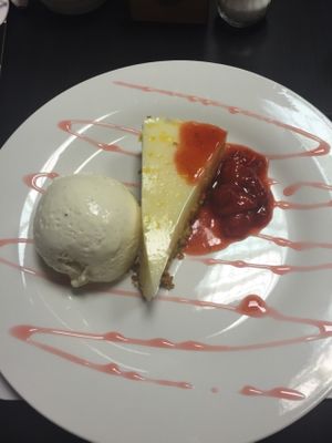 Vegan cheesecake at The Green Room in Middlesbrough