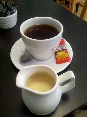 Americano with soya milk at The Green Room in Middlesbrough