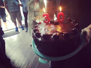 30th Birthday Cake made by The Green Room!

Cherry Vegan Chocolate Gluten Free Nut Free...

Skeptical family members (non-v) have been converted!

I was busy having too much fun to photograph the buffet unfortunately, but trust that they put on an AMAZING spread. Thank you so much to the staff at The Green Room, and it's proprietor Shirley organised all of this and helped make my day extra special! at The Green Room in Middlesbrough