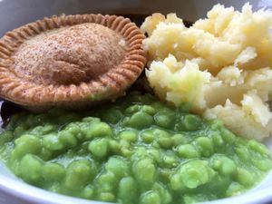 rendang curry pie & mash  at The Green Room in Middlesbrough