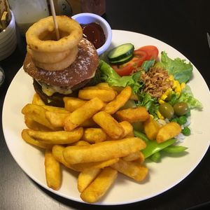 Double veggie burger with 'cheese'. Fantastic.
Especially for the price! at The Green Room in Middlesbrough