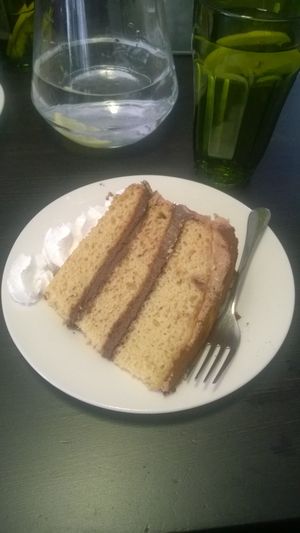 Tiramisu cake at The Green Room in Middlesbrough
