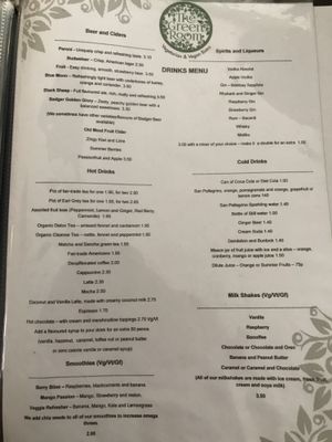 Drinks Menu Oct/Nov 2018 at The Green Room in Middlesbrough