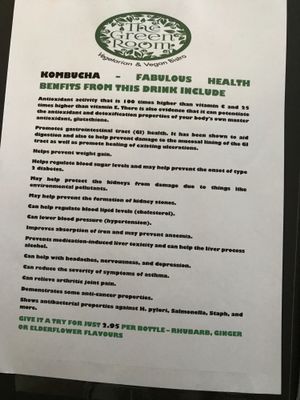 Kombucha Info Oct/Nov 2018 at The Green Room in Middlesbrough