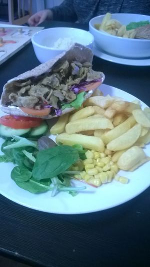 Seitan kebab at The Green Room in Middlesbrough