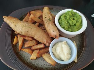 Fish anda chip at The Green Room in Middlesbrough