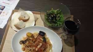 pasta set plus wine order extra charge at Evah Dining Macrobiotic - Hakata Riverain Mall in Fukuoka